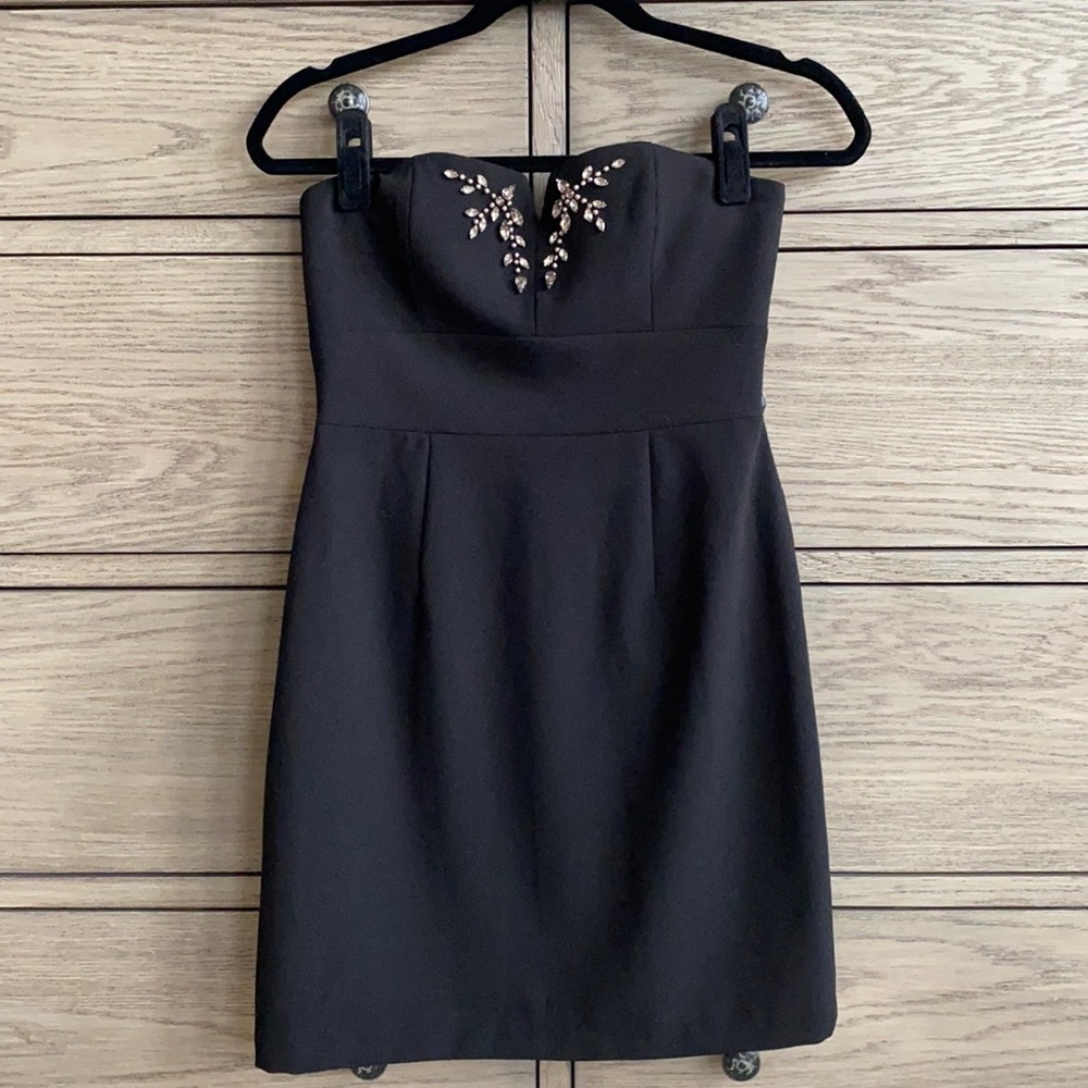 Max & Cleo Strapless Little Black Dress